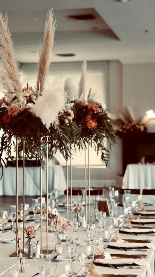 Gold Floral stand rental