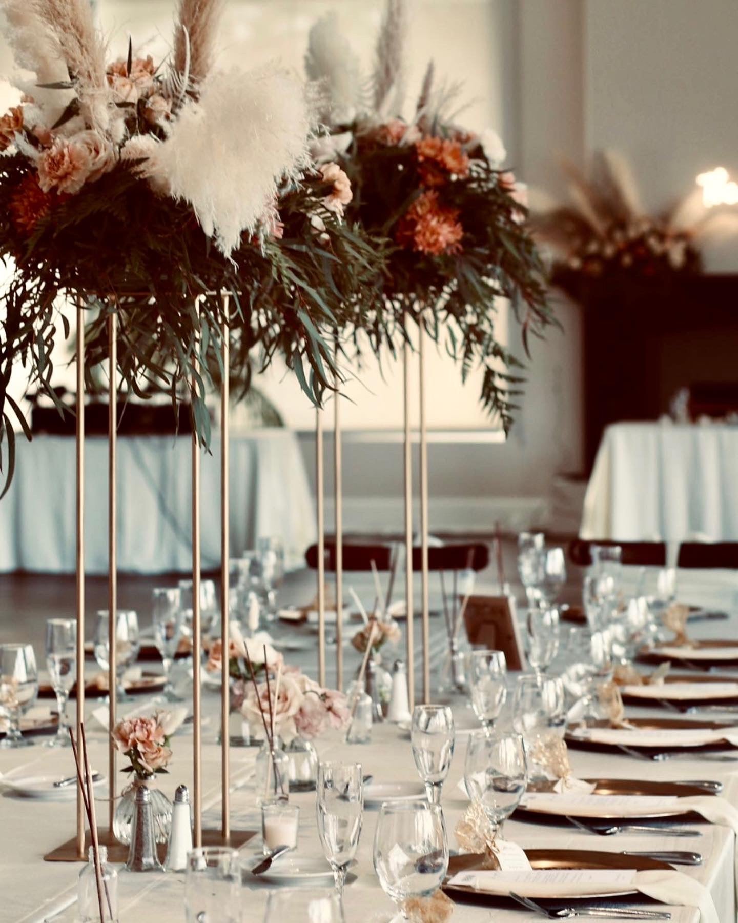 Gold Floral stand rental