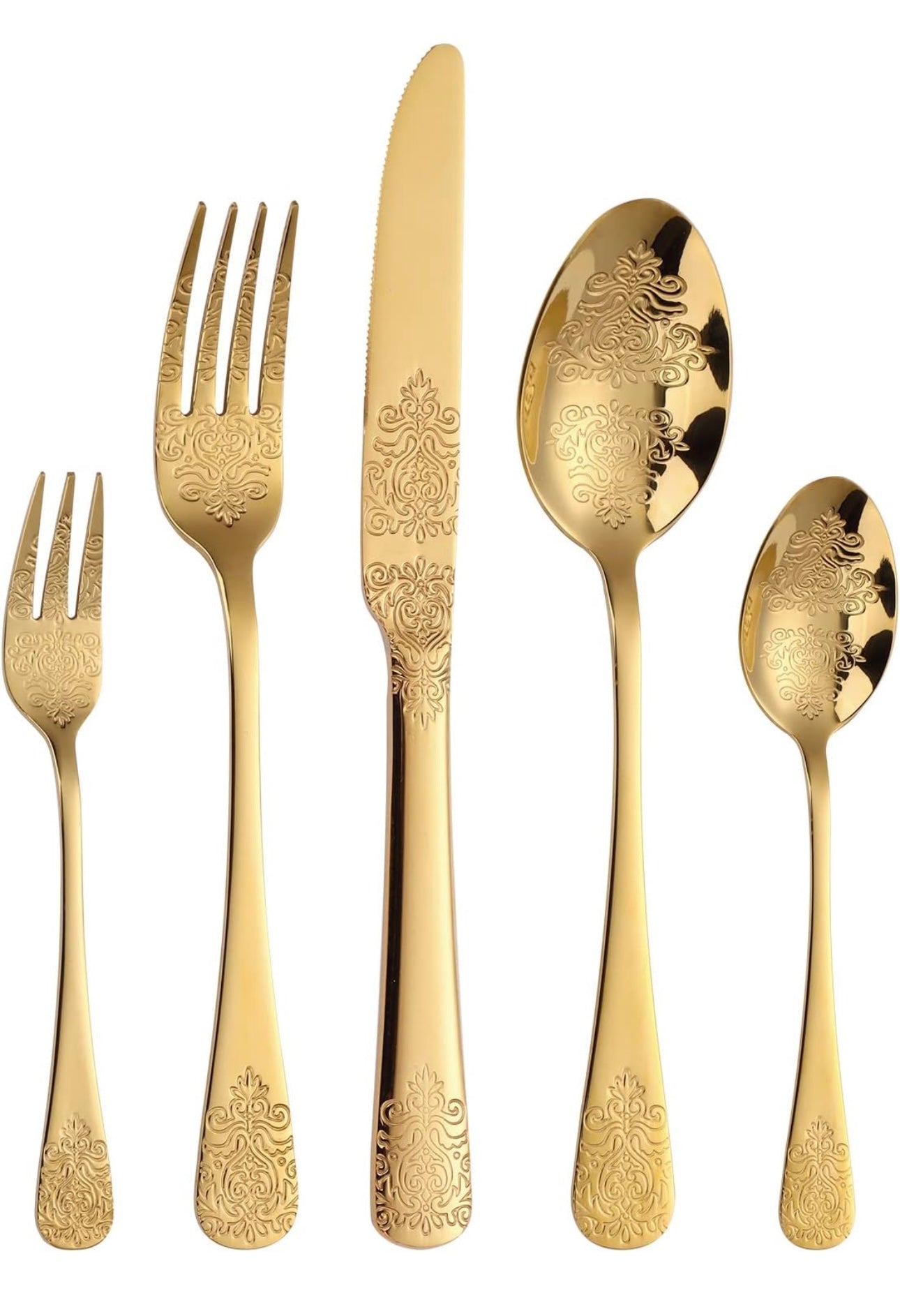 Gold Vintage style cutlery rental