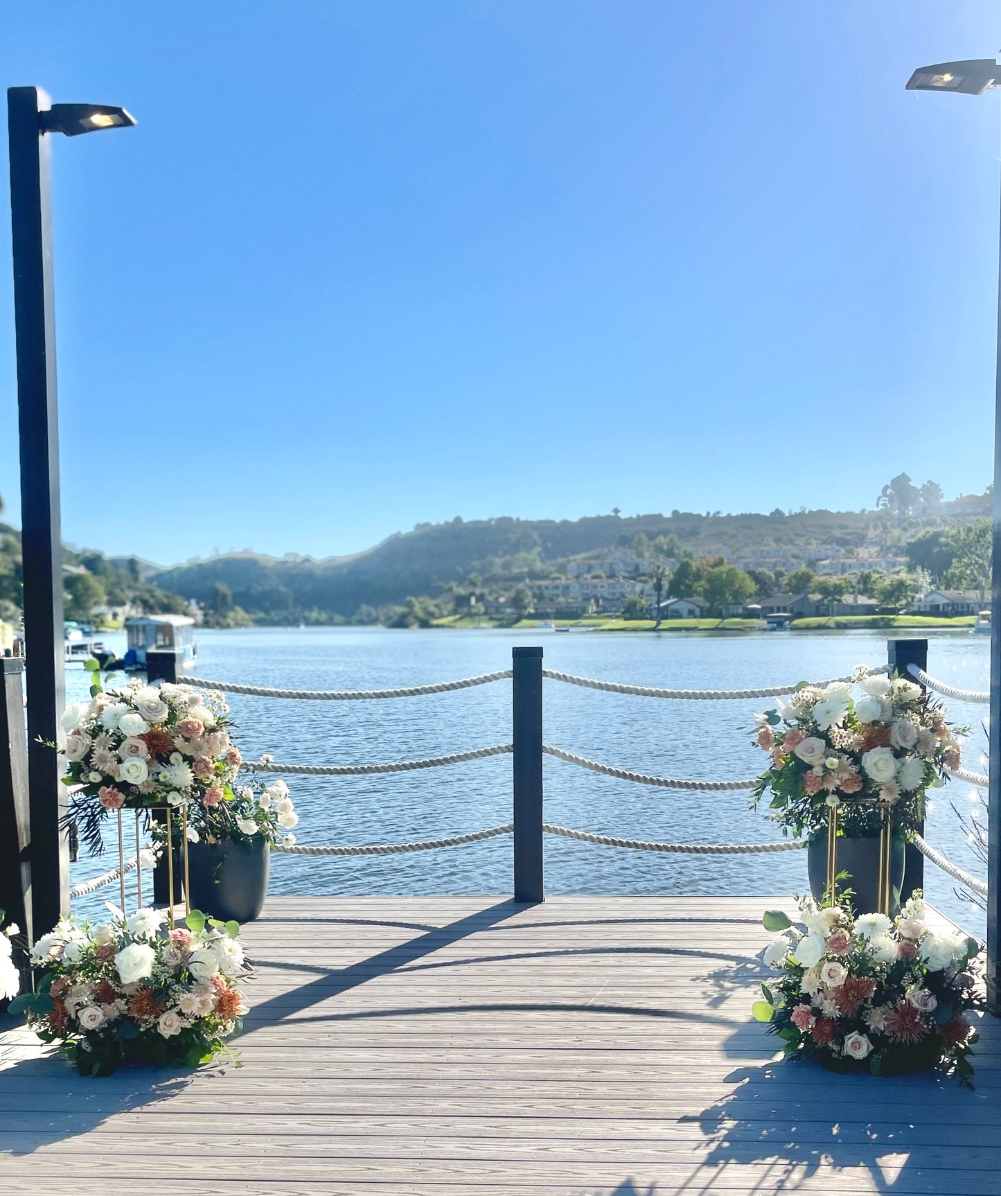 Gold Floral stand rental