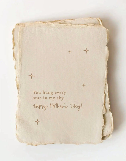 " You hung Every Star in my sky" Mother's Day Greeting Card Made for you flower shop